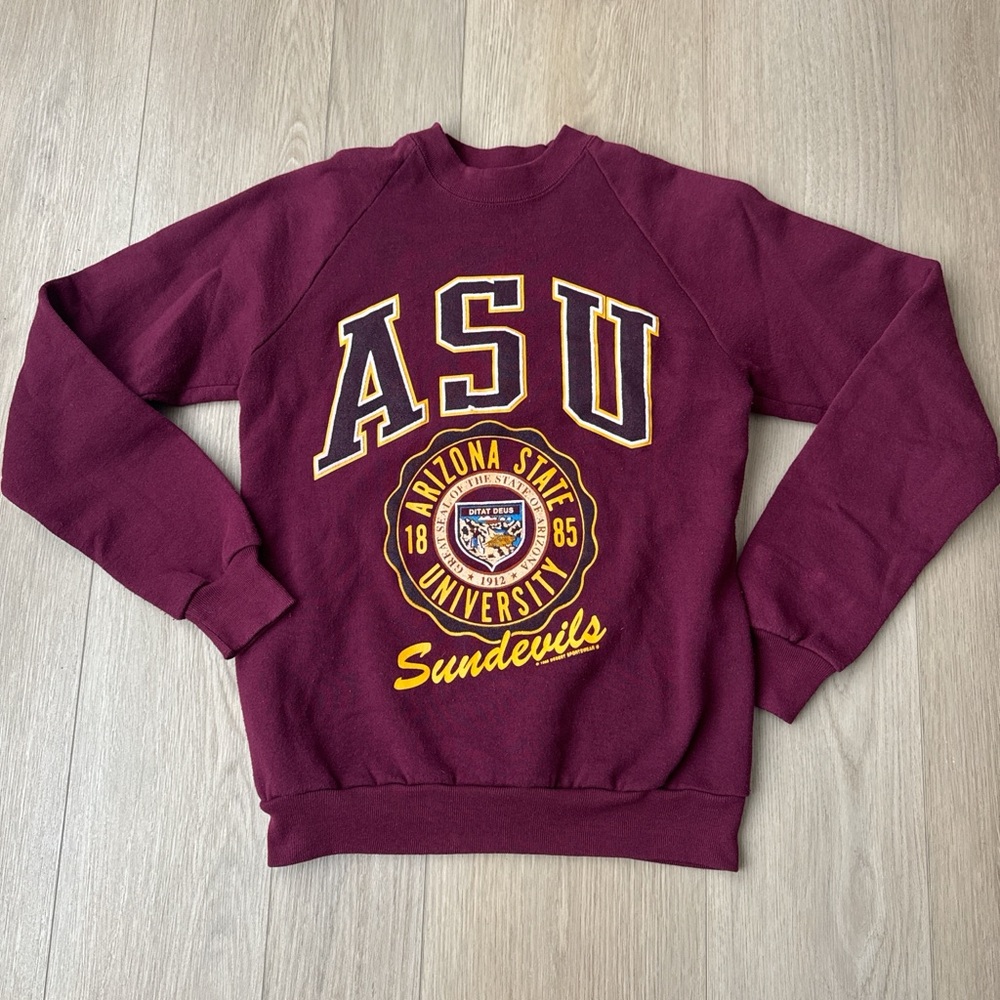 Jerzees Maroon Asu Sun Devils Sweater - image 1